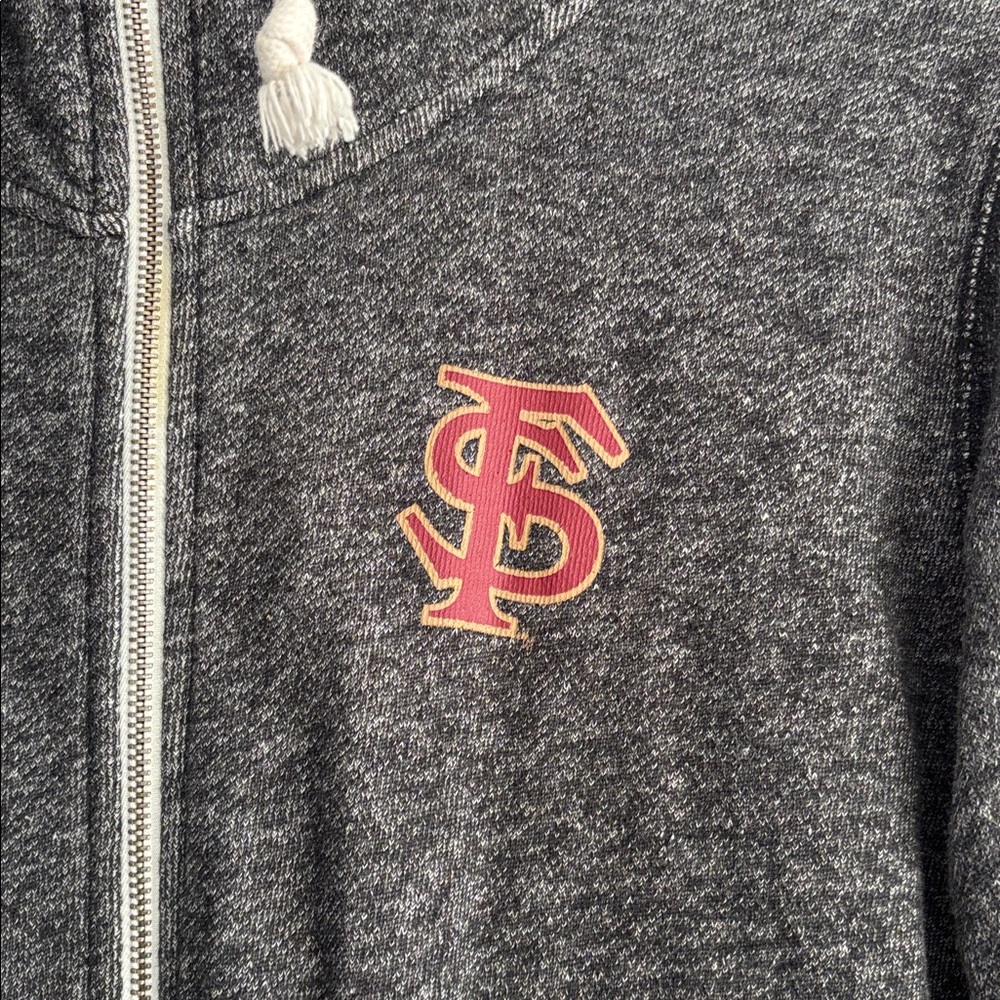 Florida State Seminoles Zip Up Hoodie Pressbox Size XL Womens Charcoal - Picture 3 of 11